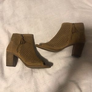 Toms Laser Cut Suede Booties